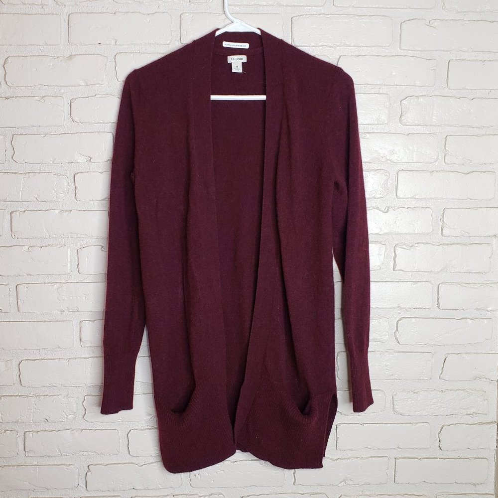 100% Cashmere Open Front Cardigan Sweater